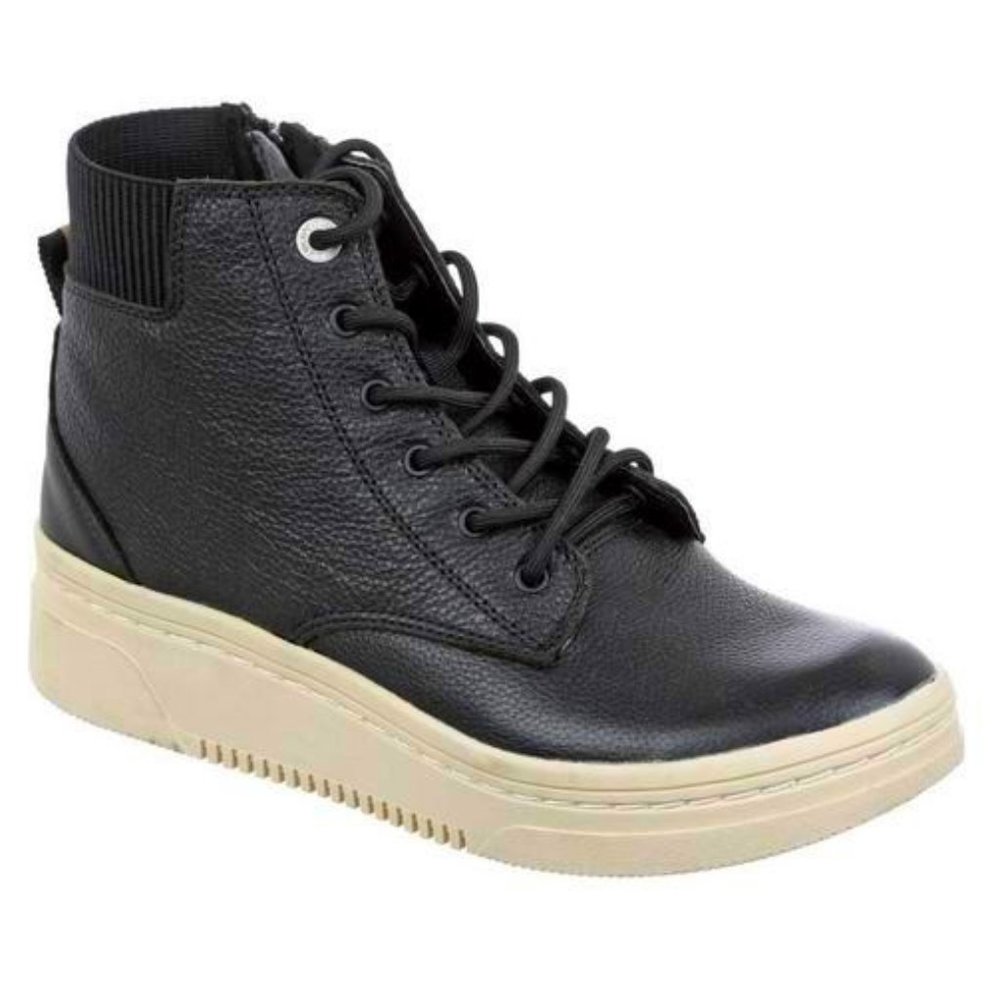 Dr Scholl's Original Collection Everlast Wedge Leather Sneaker Boot Size 8.5 New